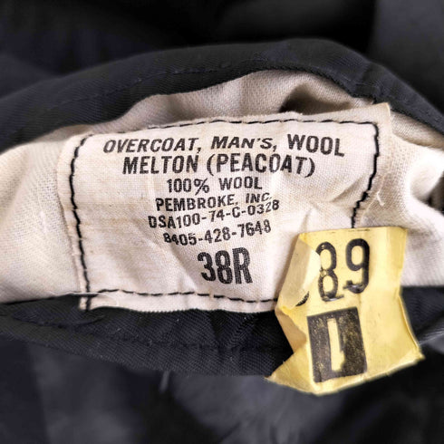 ユーエスネイビー U.S.NAVY 70S MELTON OVERCOAT ピーコート メンズ 38R