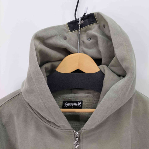 サプライヤー SUPPLIER Fleur Leather Patch Zip Hoodie メンズ JPN:XL