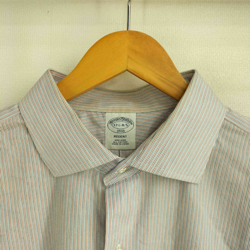 ブルックスブラザーズ BROOKS BROTHERS REGENT コットン ストライプ L/S シャツ メンズ 17 1/2