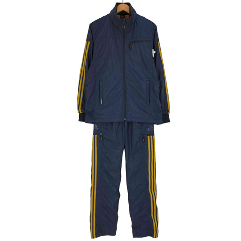 アディダス adidas フード収納可 スリーライン トラックジャケット&パンツ セットアップ メンズ L