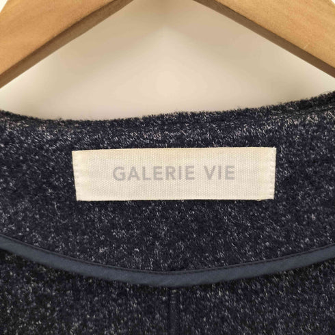 ギャルリーヴィー GALERIE VIE ダブルフェイス ノーカラー ウールコート レディース 36