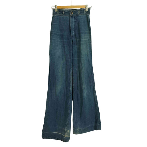 YOUNG DIMENSIONS 70S 42TALONジップ デニム フレアデニムパンツ レディース 9