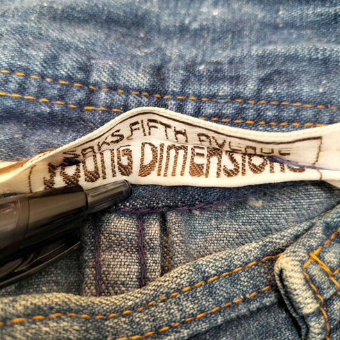 YOUNG DIMENSIONS 70S 42TALONジップ デニム フレアデニムパンツ レディース 9