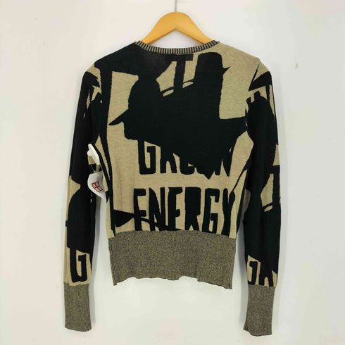 ヴィヴィアンウエストウッドレッドレーベル Vivienne Westwood RED LABEL 総柄 オーブ刺繍 クルーネック カーディガン レディース JPN:2