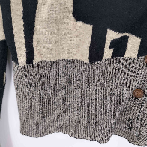 ヴィヴィアンウエストウッドレッドレーベル Vivienne Westwood RED LABEL 総柄 オーブ刺繍 クルーネック カーディガン レディース JPN:2