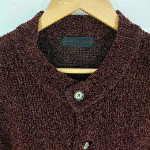 クリスチャンオジャール CHRISTIAN AUJARD アクリルウール ニットノーカラージャケット メンズ