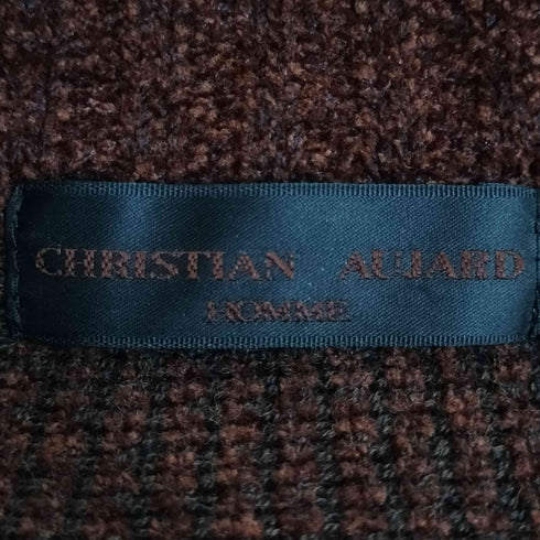 クリスチャンオジャール CHRISTIAN AUJARD アクリルウール ニットノーカラージャケット メンズ