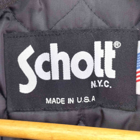 ショット Schott USA製 クルミボタンレザーカーコート メンズ US:36
