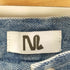 m to r BIJOU STRAIGHT DENIM ラインストーン カットオフ ワイド デニム パンツ レディース JPN:36