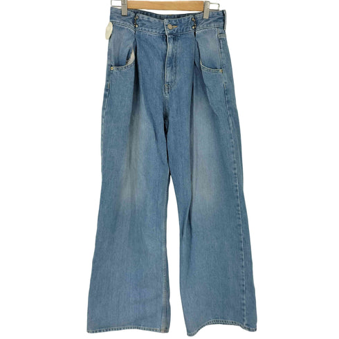 スナイデル snidel ダブルタックデニムワイドパンツ レディース