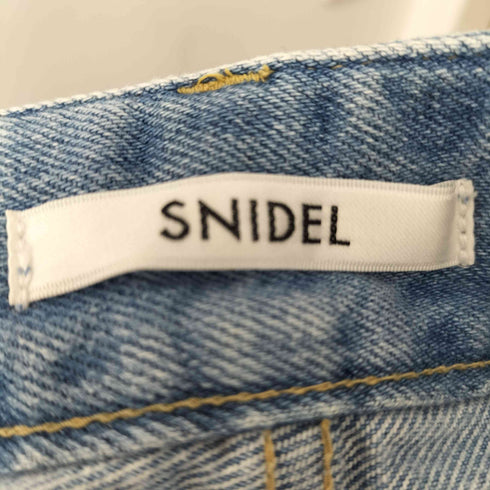 スナイデル snidel ダブルタックデニムワイドパンツ レディース