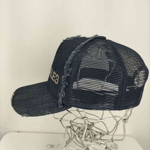 ウノピゥウノウグァーレトレリラックス 1PIU1UGUALE3 RELAX ダメージ加工 デニムメッシュキャップ メンズ