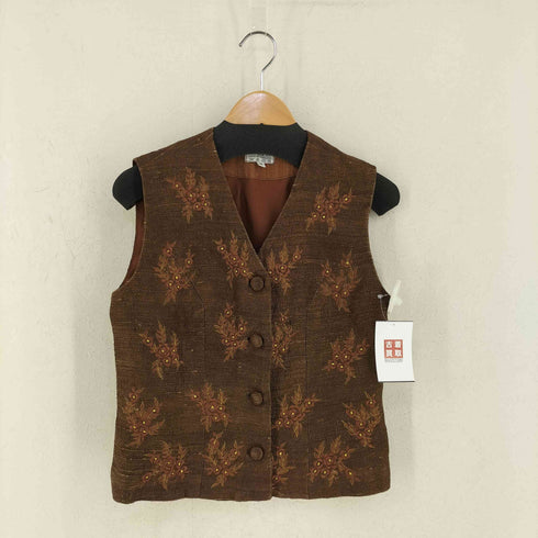 burlingtons シルクペイズリー柄ベスト レディース