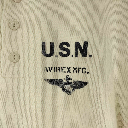 アヴィレックス AVIREX サーマル L/S ヘンリーネックTシャツ メンズ JPN:L