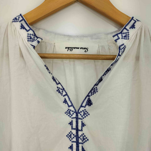 サラマリカ Sara Mallika Cotton Layerd Embroidery Top レディース