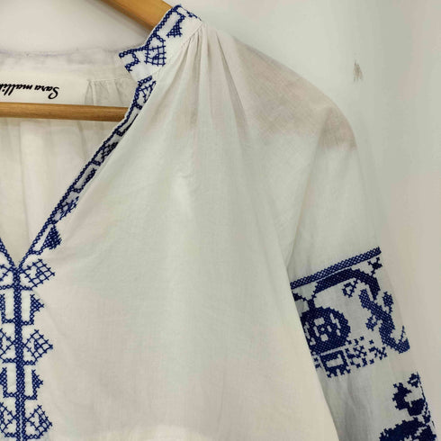 サラマリカ Sara Mallika Cotton Layerd Embroidery Top レディース