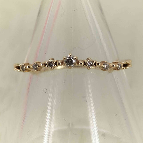 アガット agete 0.06ct K10 ダイヤリング レディース 14号