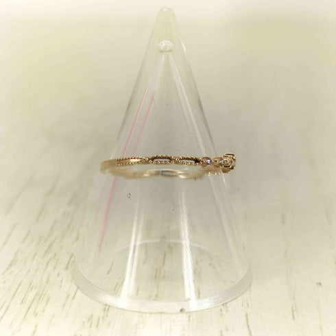 アガット agete 0.06ct K10 ダイヤリング レディース 14号
