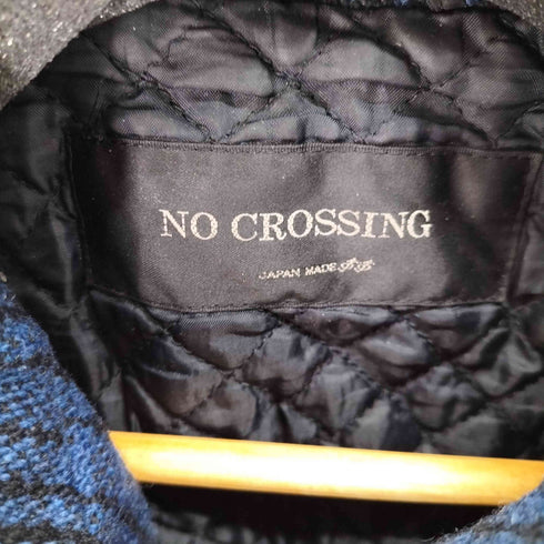 NO CROSSING ウール混 ライダースジャケット メンズ