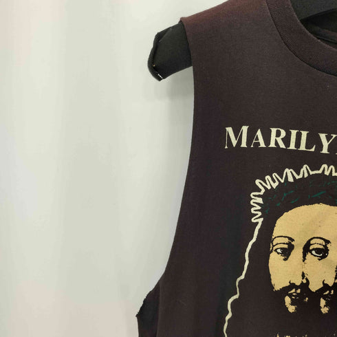 ジャイアント giant 90s USA製 MARILYN MANSON プリントノースリーブTシャツ メンズ import:XL