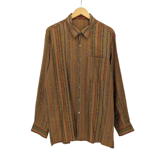 ミッソーニ MISSONI イタリア製 マルチストライプ コットン レギュラーカラーシャツ メンズ EUR:50
