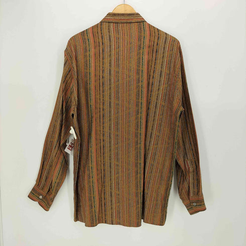 ミッソーニ MISSONI イタリア製 マルチストライプ コットン レギュラーカラーシャツ メンズ EUR:50