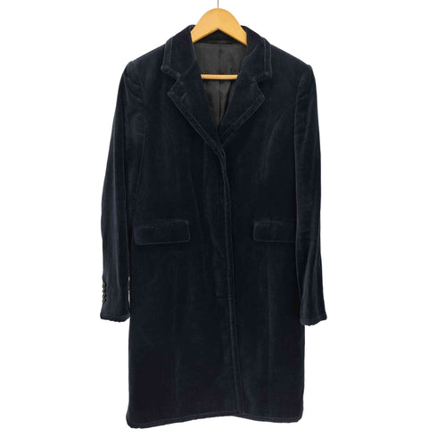 キャサリンハムネットロンドン KATHARINE HAMNETT LONDON センターベント ベロア チェスターコート レディース FREE
