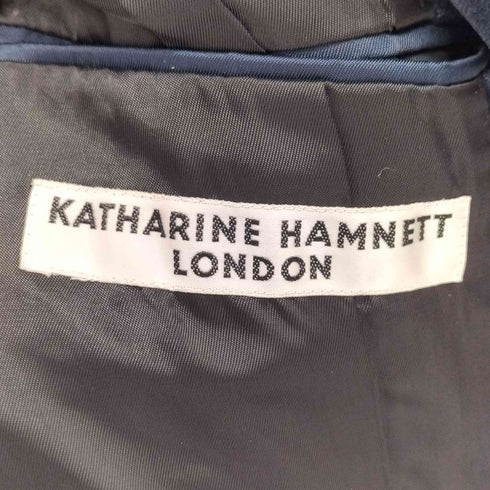 キャサリンハムネットロンドン KATHARINE HAMNETT LONDON センターベント ベロア チェスターコート レディース FREE
