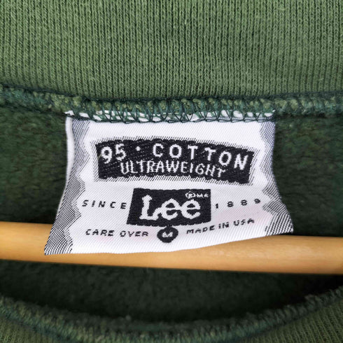 リー Lee 90s USA製 刺繍 クルーネックスウェット メンズ import:M