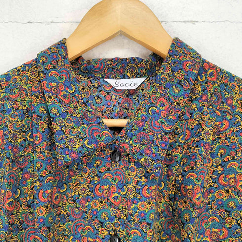 SOCIE 開襟総柄シャツ レディース