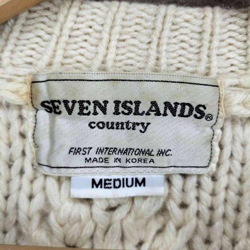 SEVEN ISLANDS ケーブルニットカーディガン メンズ M