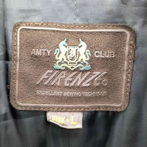 FIRENZE アーガイル柄スウェードジャケット メンズ import:L