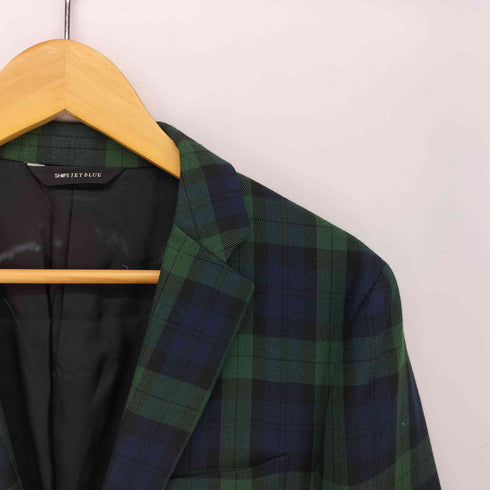 シップスジェットブルー SHIPS JET BLUE チェック ブラックウォッチ 2B テーラードジャケット メンズ JPN:L