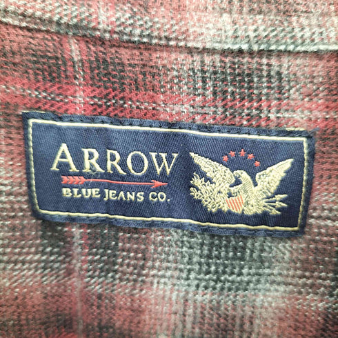 アロー ARROW L/S フランネルチェックシャツ メンズ import:L