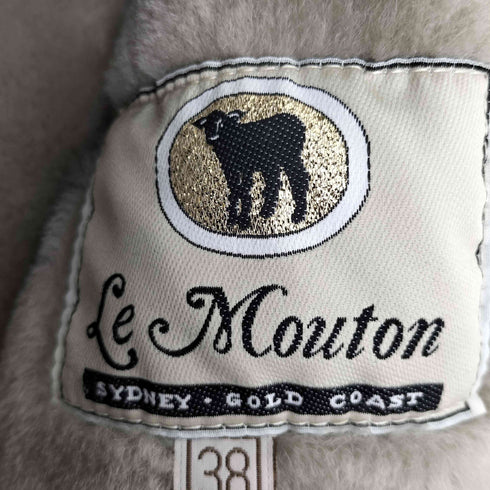 LE MOUTON SYDNEY GOLD COAST ラムレザー リアル ムートン ロング コート レディース 38