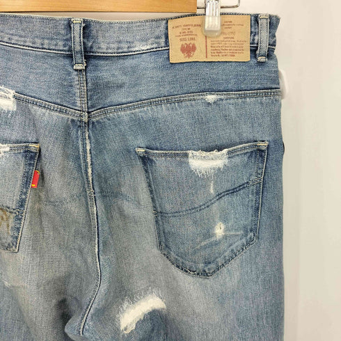 ダブルタップス WTAPS クラッシュ加工 デニムパンツ メンズ L