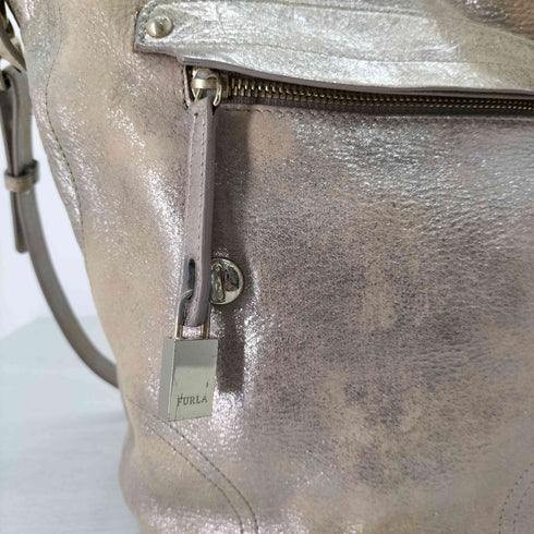 フルラ FURLA メタリック 2WAY レザー トートバッグ レディース