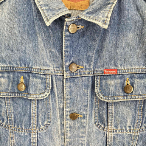 ビッグジョン BIG JOHN 紙パッチ 8519 ロゴボタン ロゴパッチ デニム ジャケット メンズ import:S