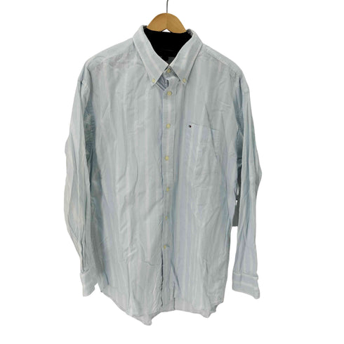 トミーヒルフィガー TOMMY HILFIGER BD ストライプコットン長袖シャツ メンズ JPN:XL