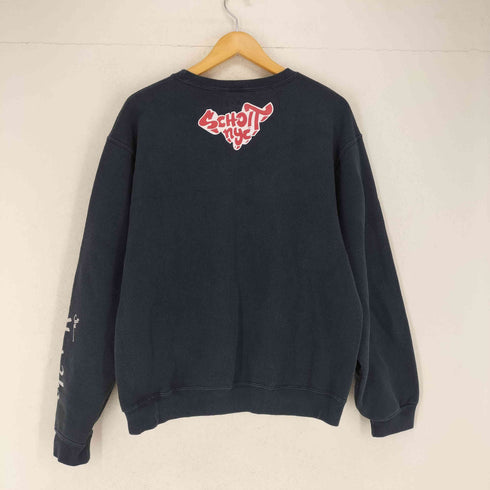 ショット Schott 両面プリントクルーネックスウェット メンズ M
