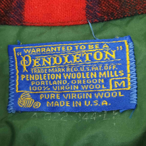 ペンドルトン PENDLETON 70-80s USA製 ポケットL/Sチェックネルシャツ メンズ JPN:M