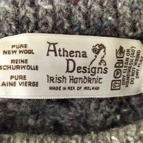 Athena Designs フィッシャーマンニット ウールケーブルニット メンズ
