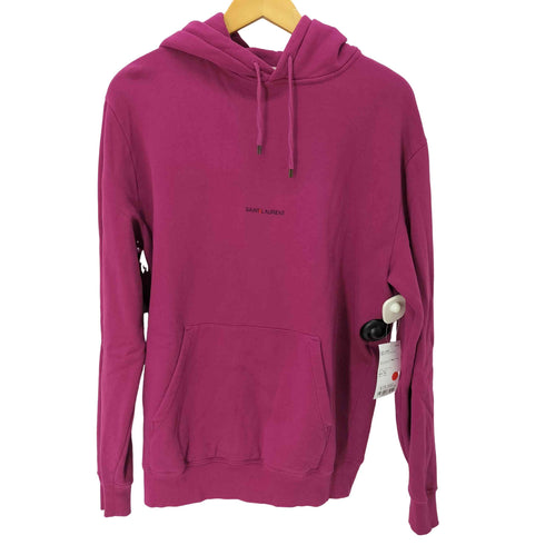 サンローランパリ SAINT LAURENT PARIS フロントスモールロゴ 裏起毛 パーカー ボックスシルエット メンズ import:L