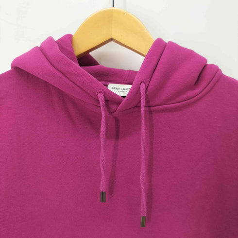 サンローランパリ SAINT LAURENT PARIS フロントスモールロゴ 裏起毛 パーカー ボックスシルエット メンズ import:L