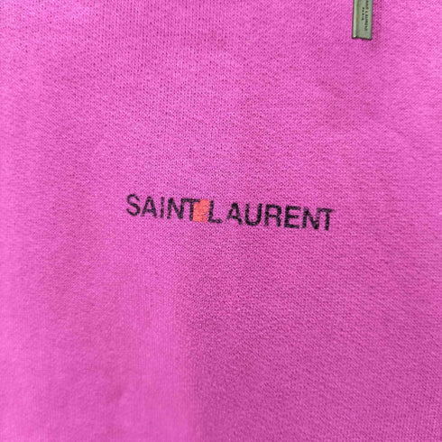 サンローランパリ SAINT LAURENT PARIS フロントスモールロゴ 裏起毛 パーカー ボックスシルエット メンズ import:L