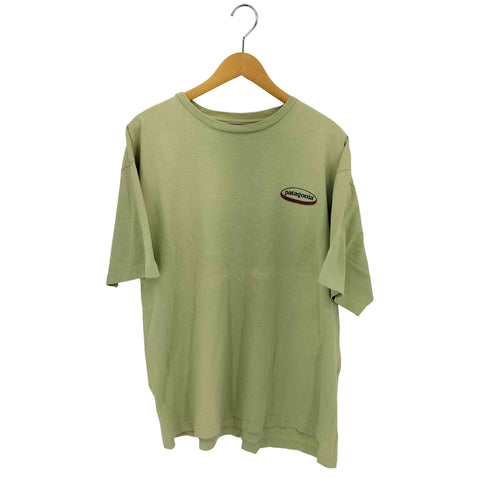 パタゴニア patagonia 90s USA製 黒タグ オーバルロゴ プリントS/S Tシャツ メンズ XL