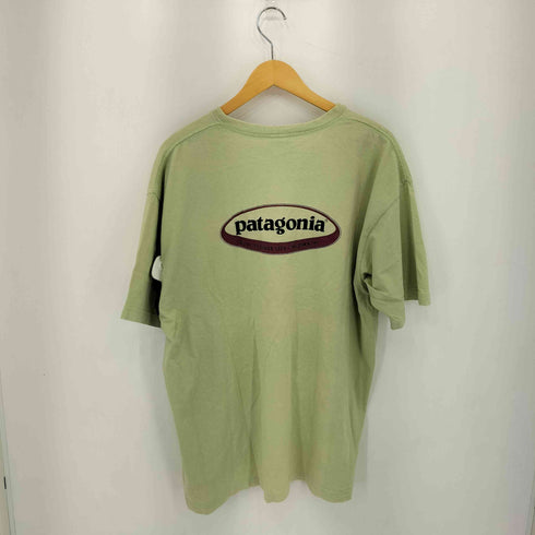 パタゴニア patagonia 90s USA製 黒タグ オーバルロゴ プリントS/S Tシャツ メンズ XL