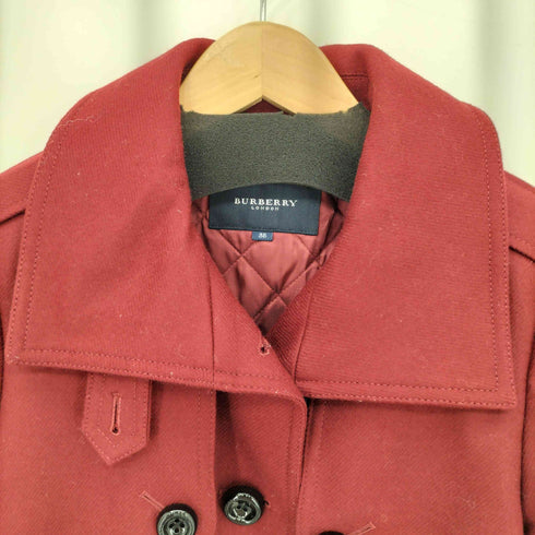 バーバリーロンドン BURBERRY LONDON スタンドカラ―ショート丈ウールコート レディース JPN:38