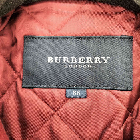 バーバリーロンドン BURBERRY LONDON スタンドカラ―ショート丈ウールコート レディース JPN:38