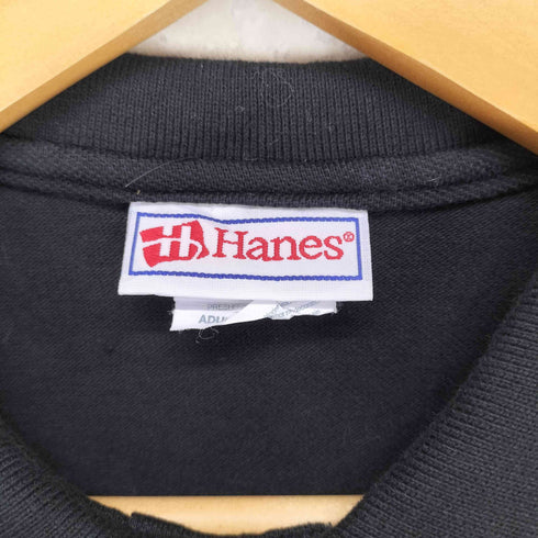 ヘインズ Hanes ロゴ刺繍ポロシャツ メンズ L